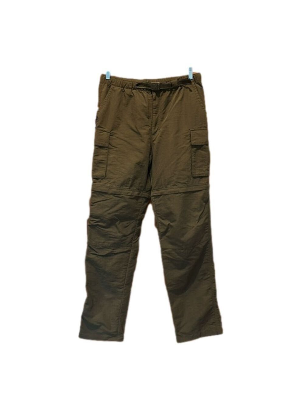 Land Ends Men's Brown Convertible Cargo Hiking Pants/Shorts Size Medium 32-34